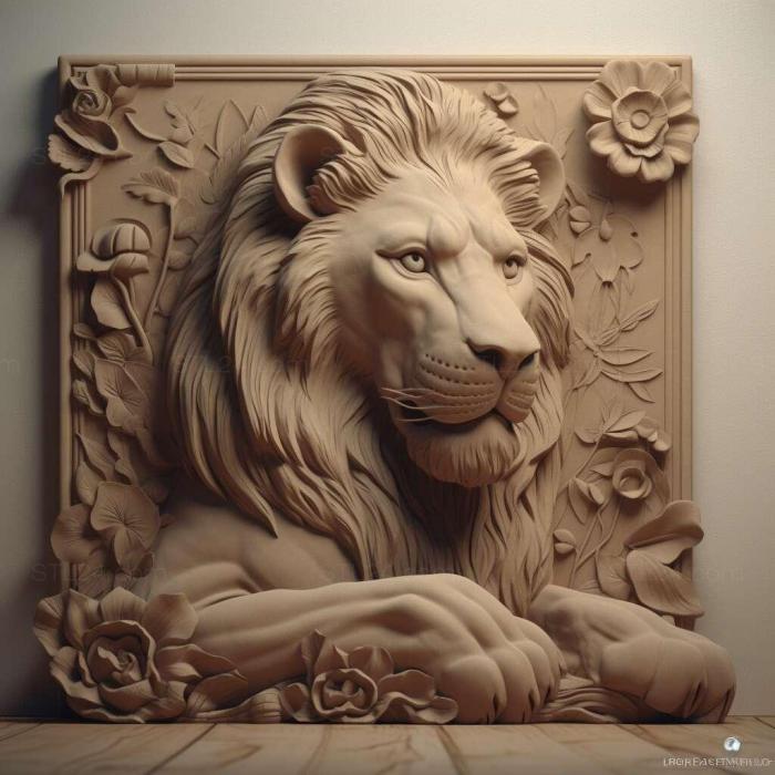 Nature and animals (st Simba 2, NATURE_378) 3D models for cnc